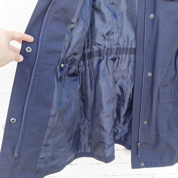 Talbots Anorek Jacket Wind Rain Navy - Picture 4 of 8